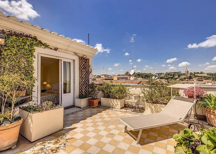 Attic With Terrace Overlooking St Peter's Basilica