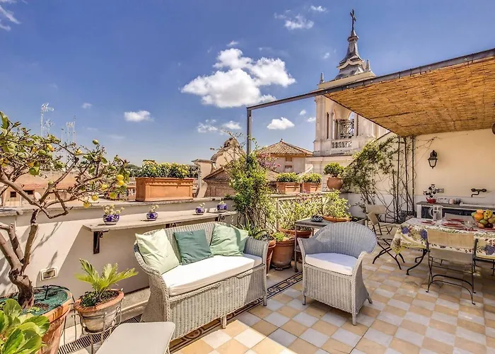 Attic With Terrace Overlooking St Peter's Basilica